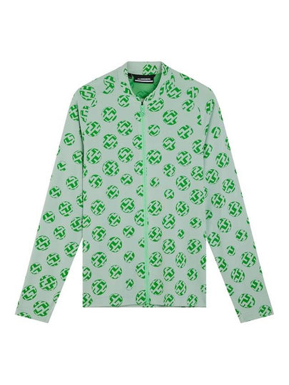 Patric Sphere Dot Jacquard Mid Layer Zip-Up Jacket Green White - J.LINDEBERG - BALAAN 2