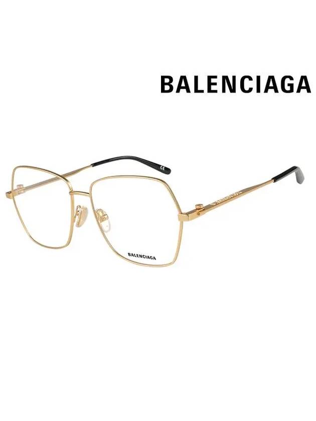 Eyewear Geometric Frame Glasses Gold - BALENCIAGA - BALAAN.