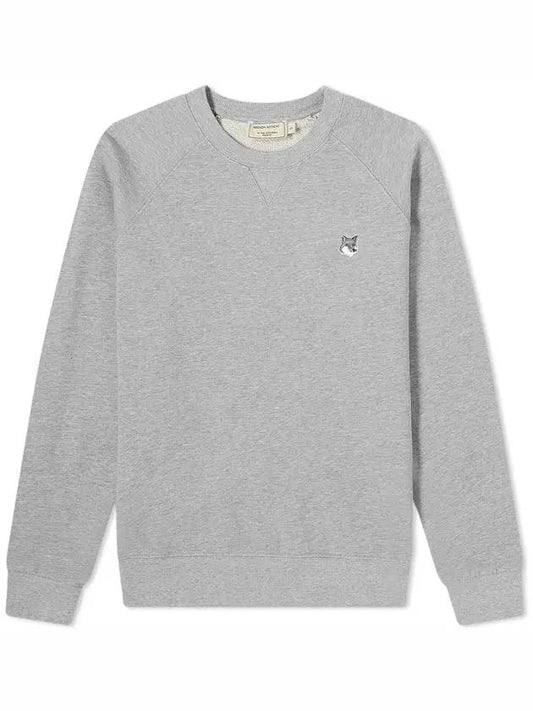 Grey Fox Head Patch Classic Sweatshirt Grey Melange - MAISON KITSUNE - BALAAN 1