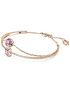 Chroma Stila Chain Bangle Bracelet Pink Rose Gold - SWAROVSKI - BALAAN 4