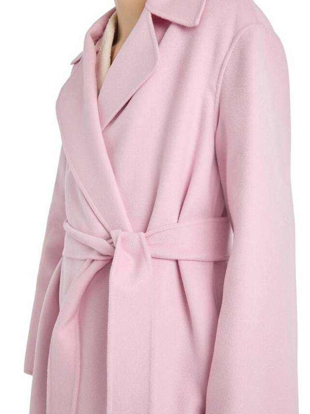 24SS TOTEM Totem virgin wool cashmere blend belt coat 016 Rosa pink 16011011 016 - MAX MARA - BALAAN 6