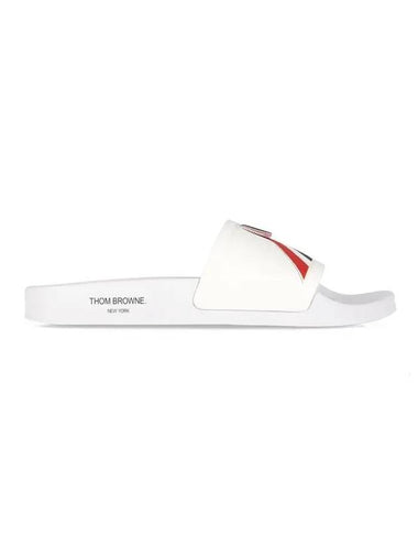 RWB Striped Men's Slippers White - THOM BROWNE - BALAAN 1