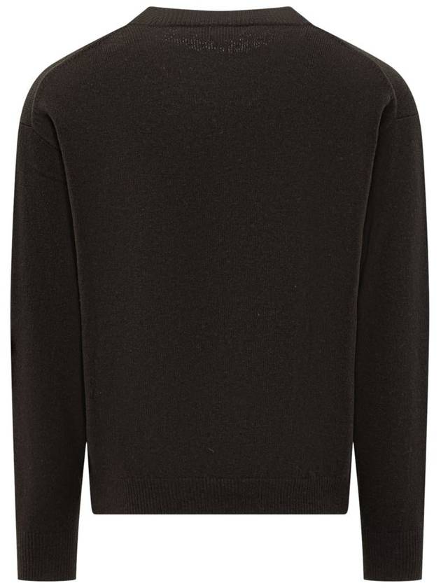 Boke Flower Crew Neck Knit Top Black - KENZO - BALAAN 3