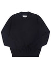 back stitch cashmere knit top navy - MAISON MARGIELA - BALAAN.