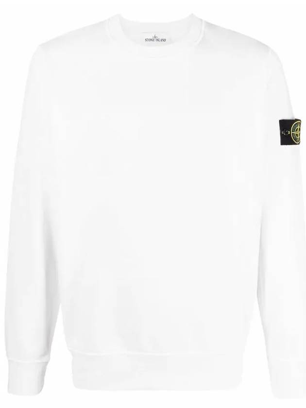 Round-Neck Sweatshirt White - STONE ISLAND - BALAAN 2