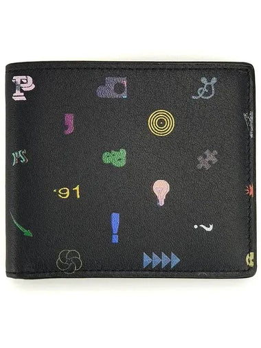 Symbol Logo Printing Half Wallet Black - PAUL SMITH - BALAAN 1