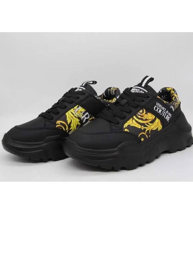 Logo Speedtrack Low Top Sneakers Black - VERSACE - BALAAN 4