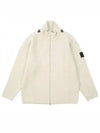 Shadow Reverse Stockinette Stitch Knit Track Jacket White - STONE ISLAND - BALAAN 2