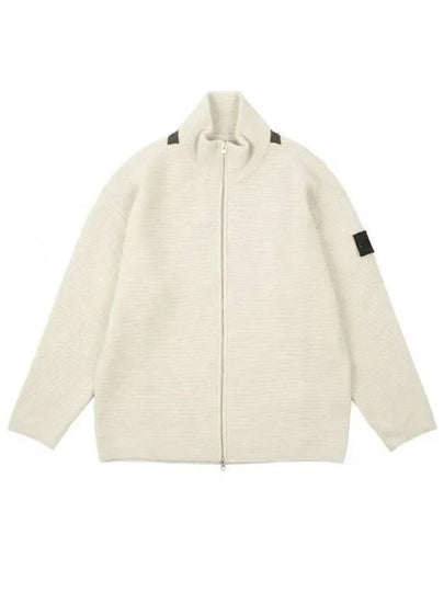 Shadow Reverse Stockinette Stitch Knit Track Jacket White - STONE ISLAND - BALAAN 2