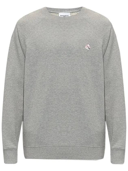 Monochrome Fox Head Patch Classic Cotton Sweatshirt Grey Melange - MAISON KITSUNE - BALAAN 2