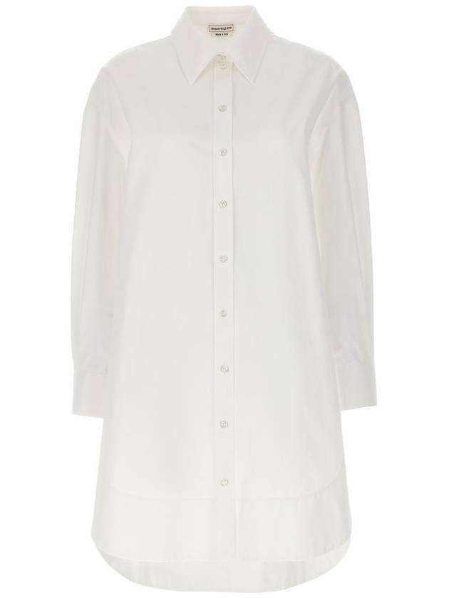 midi dress 780660 QAABC 9000 OPTICALWHITE - ALEXANDER MCQUEEN - BALAAN 2