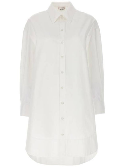 midi dress 780660 QAABC 9000 OPTICALWHITE - ALEXANDER MCQUEEN - BALAAN 2