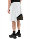 Bermuda Elastic Drawstring Waist Shorts White Black - FENDI - BALAAN 5