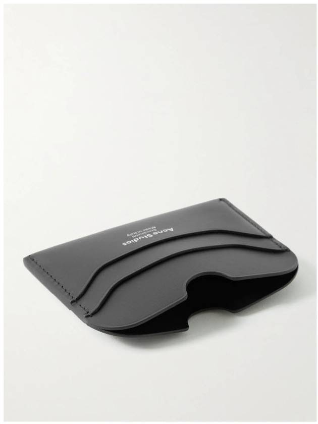 Silver Logo Card Wallet Black - ACNE STUDIOS - BALAAN 3