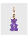 Nostalgia Bear Pave Connector Pendant Plum - CRYSTAL HAZE - BALAAN.