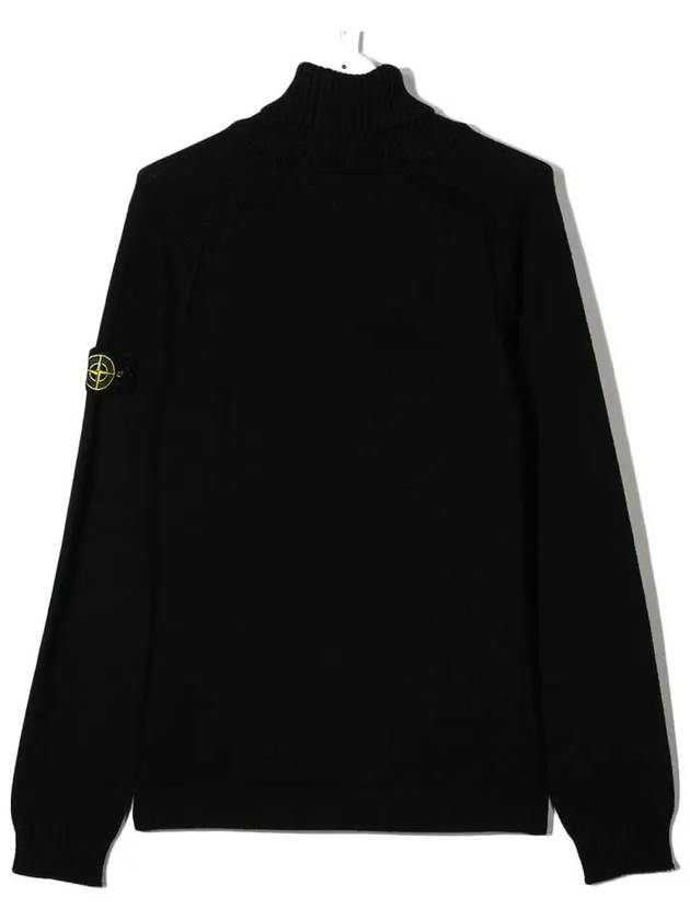 Kids Waffen Turtleneck Knit Black 7116520A2 V0029 - STONE ISLAND - BALAAN 3