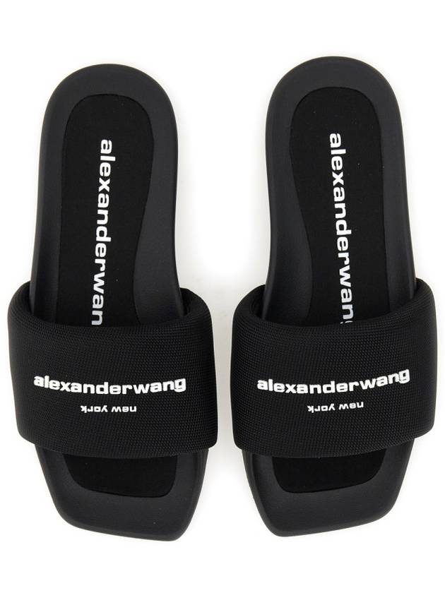 Pool Square Toe Slippers Black - ALEXANDER WANG - BALAAN 4