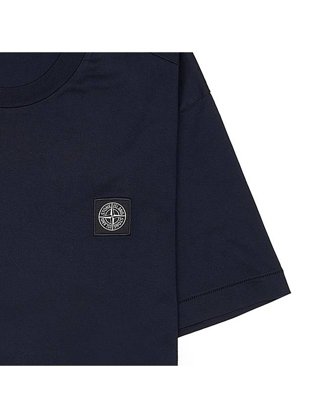 Logo Patch Short Sleeves T-Shirt Navy - STONE ISLAND - BALAAN 7