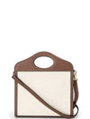 Mini Two-Tone Canvas And Leather Pocket Bag Natural Malt Brown - BURBERRY - BALAAN 4