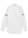 Oxford Armband Stripe Long Sleeve Shirt Grey - THOM BROWNE - BALAAN 3