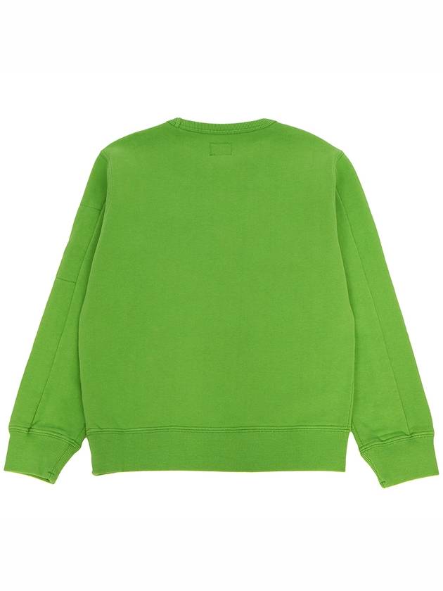 Kids Basic Fleece Lens Sweatshirt Green - CP COMPANY - BALAAN 3