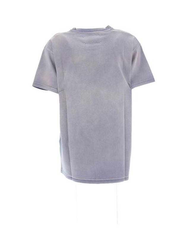 Logo Cotton Jersey Short Sleeve T-Shirt Lilac - MAISON MARGIELA - BALAAN 6