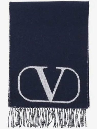 5Y0ER033 RBH NB4 5Y2ER033 V logo wool cashmere muffler 1333186 - VALENTINO - BALAAN 1