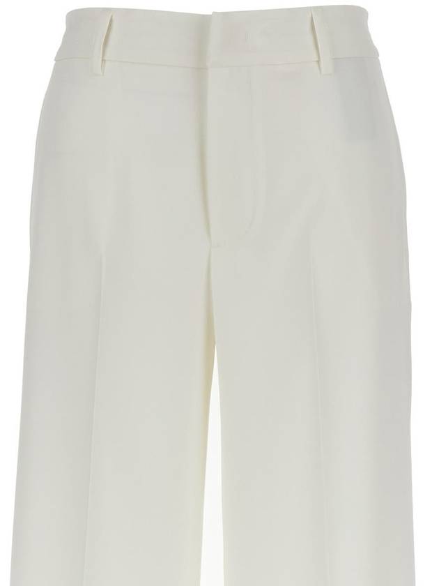 Tailored 'Lorenza' High Waisted White Trousers In Technical Fabric Woman - PT TORINO - BALAAN 3