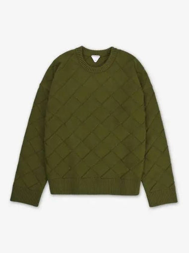 Intreccio Wool Knit Olive Oil 751972V36Y01352 - BOTTEGA VENETA - BALAAN 1