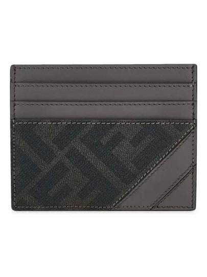 Diagonal FF Canvas Card Wallet Grey - FENDI - BALAAN 2