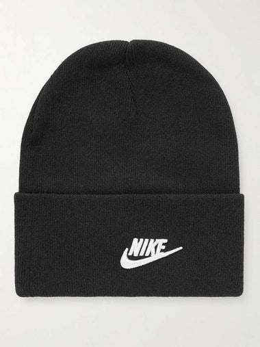 Peak Logo Embroidered Cotton Blend Beanie FB6528 010 B0080976928 - NIKE - BALAAN 1