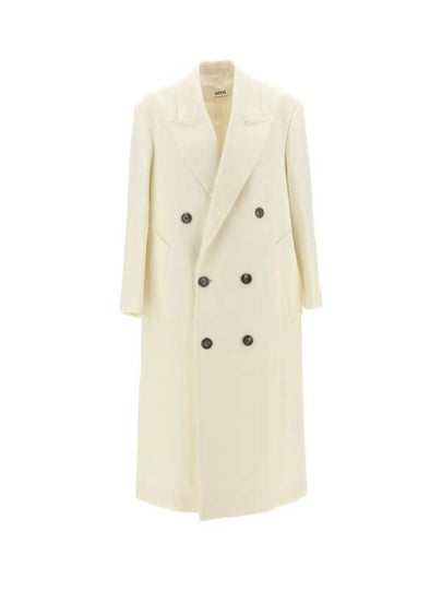 Breasted Double Coat White - AMI - BALAAN 2