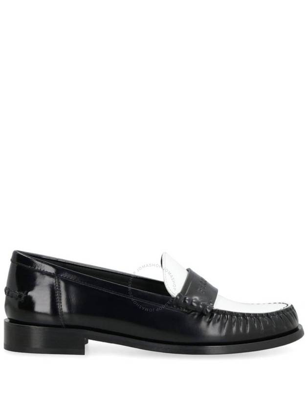 Salvatore Women's Logo Loafers White Black - SALVATORE FERRAGAMO - BALAAN 2