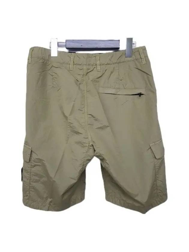 Seersucker Cargo Bermuda Shorts Beige - STONE ISLAND - BALAAN 5