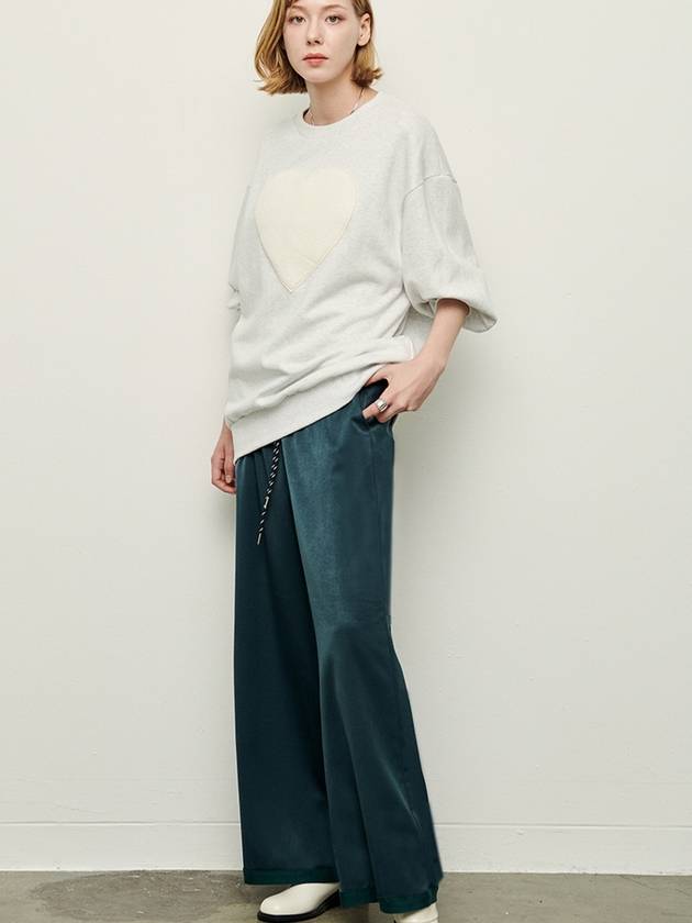 Women's Knit Wide Pants Green - PRETONE - BALAAN 2