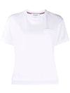 Midweight Jersey Boxy Pocket Short Sleeve T-Shirt White - THOM BROWNE - BALAAN 1