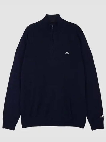 Kian Half Zip-Up Knit Top Navy - J.LINDEBERG - BALAAN 2