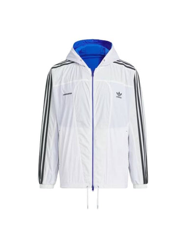 Embroidery Logo Reversible Track Jacket White Blue - ADIDAS - BALAAN 1