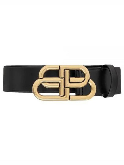 BB Logo Leather Belt Black - BALENCIAGA - BALAAN 2