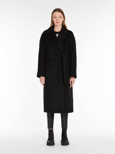 Women's Resina Wool Broadcloth Double Coat Black - MAX MARA - BALAAN 2