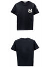 Monogram Logo Short Sleeve T-Shirt Black - MONCLER - BALAAN 5