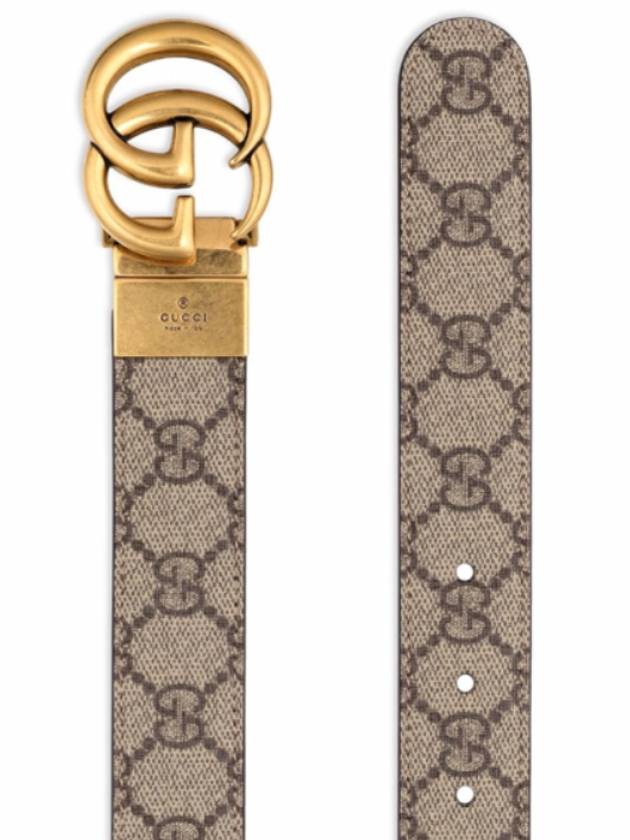 GG Marmont Reversible Belt Brown Beige - GUCCI - BALAAN 9