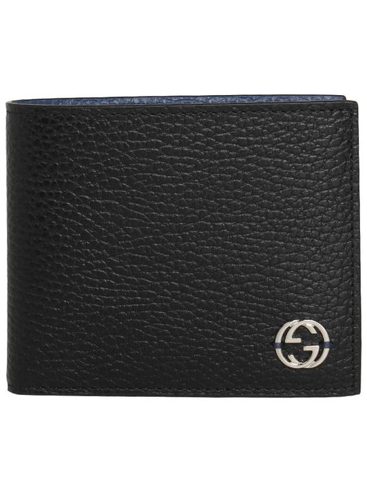 GG Interlocking Two Tone Half Wallet Black - GUCCI - BALAAN 2