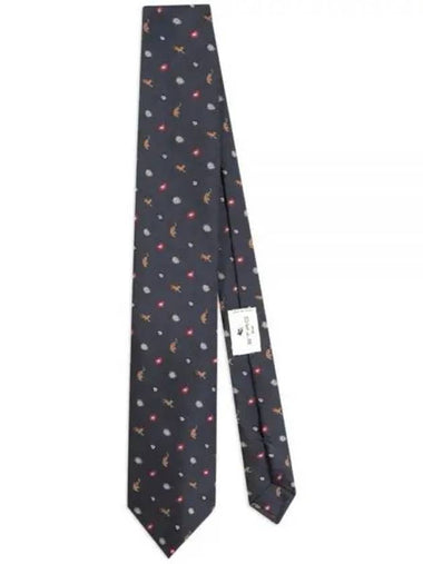 MASA0001AQ016 S9883 Jacquard pattern silk tie - ETRO - BALAAN 1