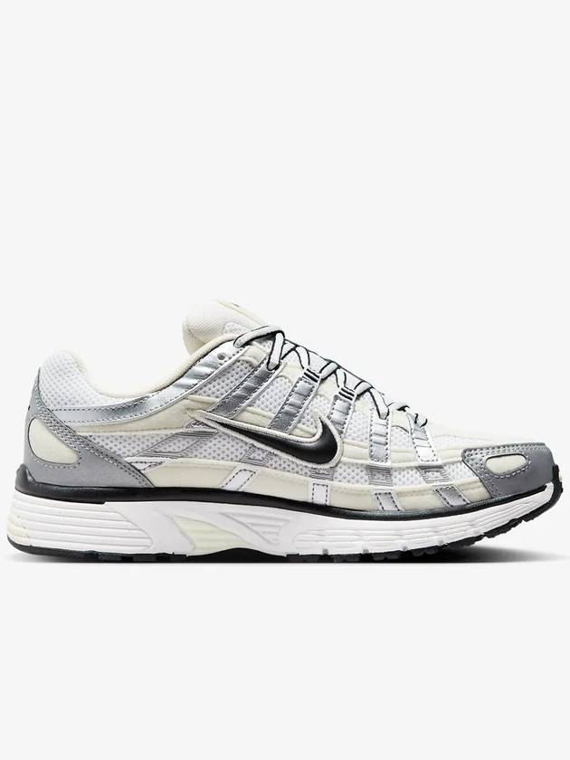 P 6000 Low Top Sneakers Coconut Milk Metallic Silver - NIKE - BALAAN 4