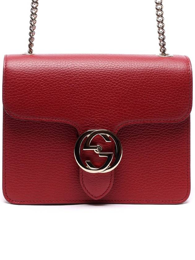 Interlocking GG Chain Small Cross Bag Red - GUCCI - BALAAN 2