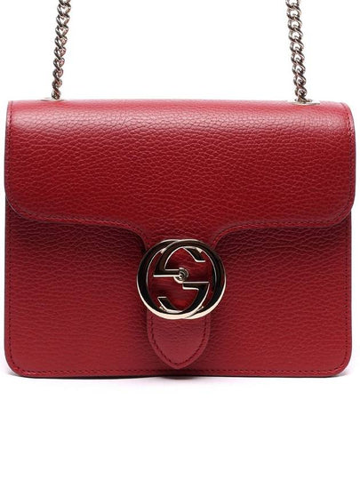 Interlocking GG Chain Small Cross Bag Red - GUCCI - BALAAN 2