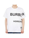 Men's Horseferry Logo Overfit Short Sleeve T-Shirt White - BURBERRY - BALAAN 5