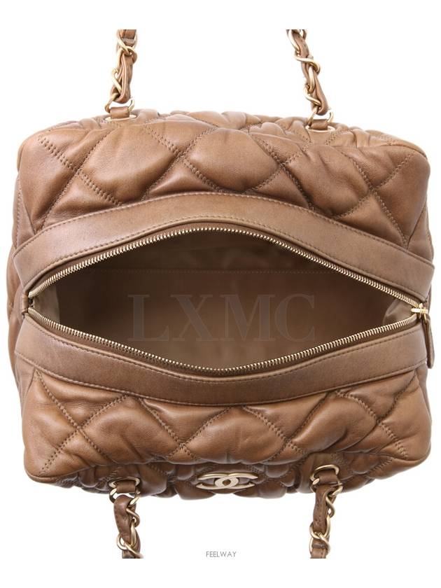 Limited bubble quilt chain shoulder bag A35615 brown gold plated - CHANEL - BALAAN 10