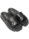 Quilted Nappa Leather Slide Slippers Black - PRADA - BALAAN 4